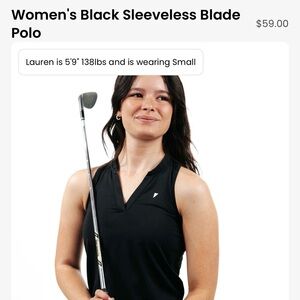 Primo Golf Apparel Women's Black Sleeveless Blade Polo